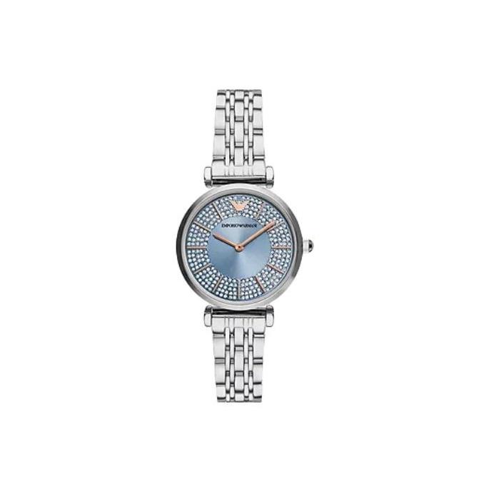 Emporio Armani Two-Hand Stainless Steel Watch AR11594 Blue Dial