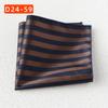 Striped Polyester Silk Pocket Square for Wedding or Business