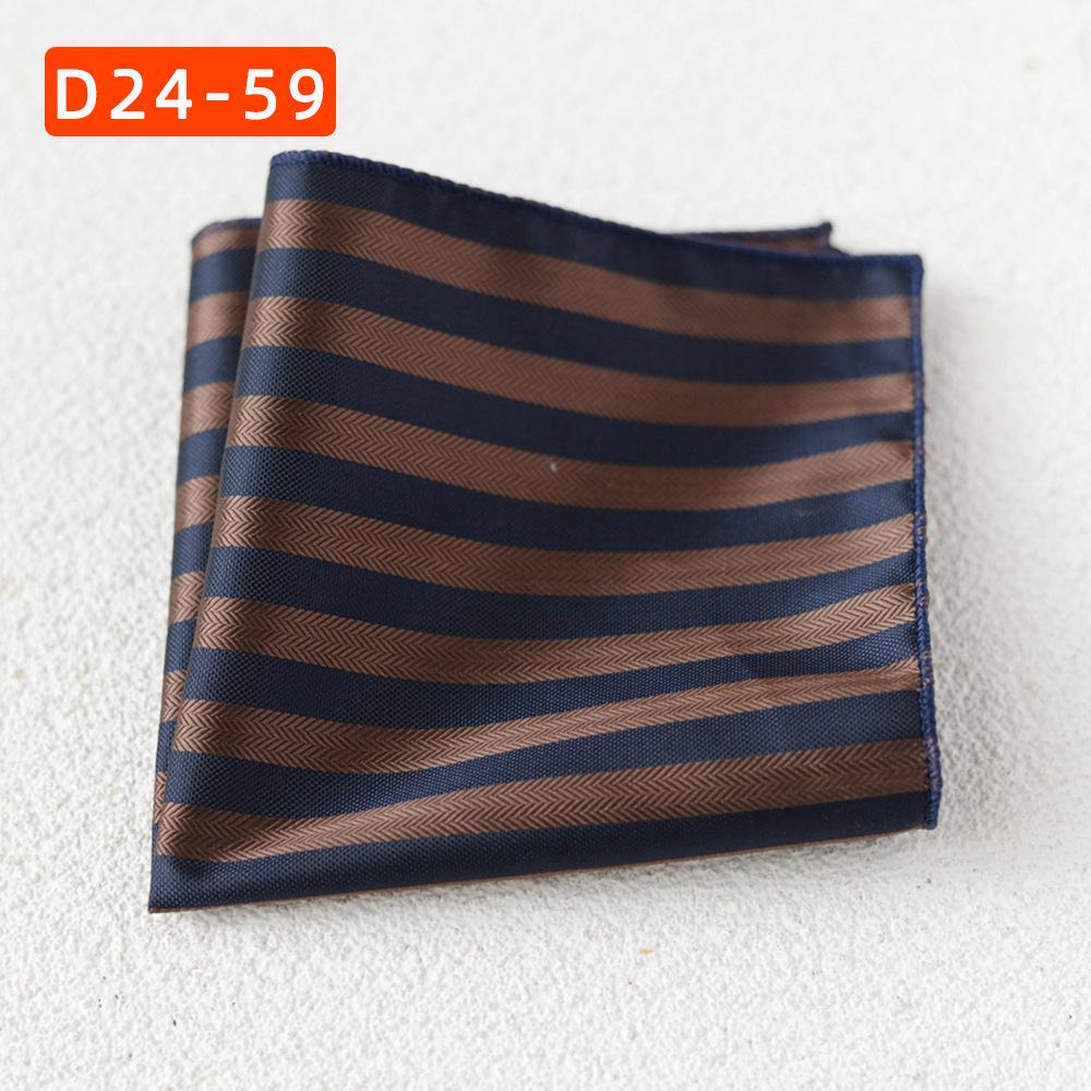 Striped Polyester Silk Pocket Square for Wedding or Business