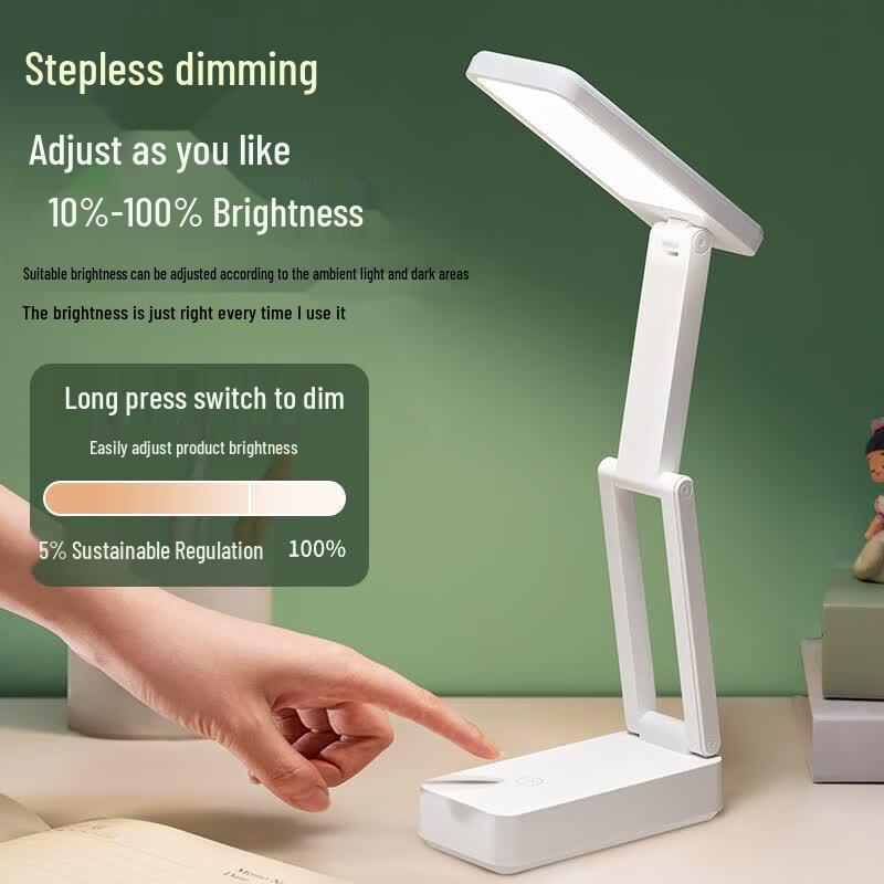 Kuohuo Foldable Rechargeable Eye-Care LED Desk Lamp