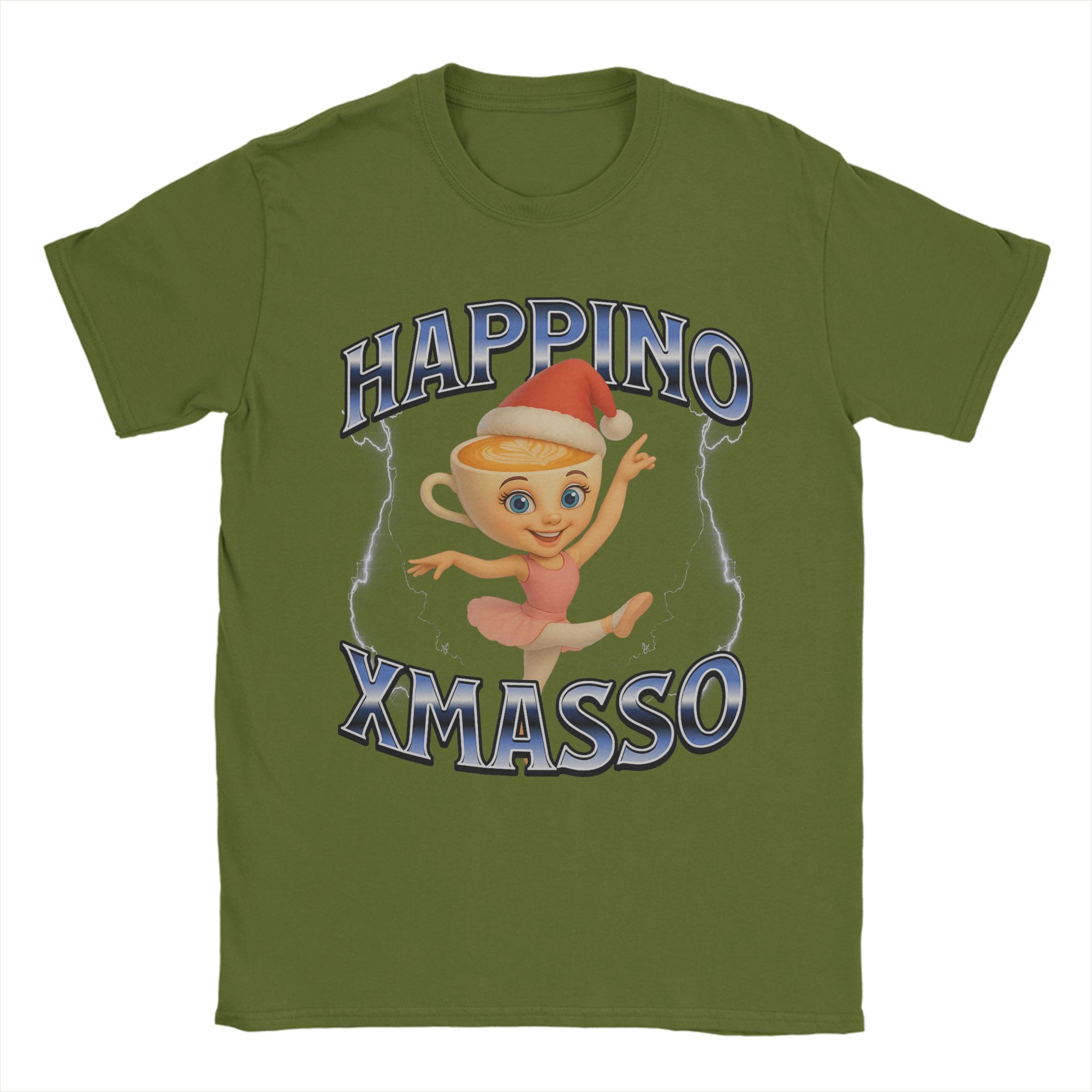 

Italian Brainrot Christmas T-Shirts Men Vintage Cotton Tee Shirt Round Neck Short Sleeve T Shirt Adult Clothes 4XL