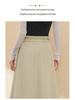 Women's Tencel Wool A-line Midi Skirt, High Waist, Hip-Covering, Pleated, Spring/Autumn 2025
