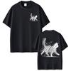 Funny Scribble Cat Japanese Graphic T Shirt Men Women Fashion Harajuku Novelty T-shirts Oversized Cotton Casual Tees