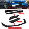 Universeller Auto Frontstoßstangen Splitter Lippe Spoiler Diffusor Karosseriekit Winglets Seitenschweller Verlängerung Schutz Schwarz Auto Zubehör