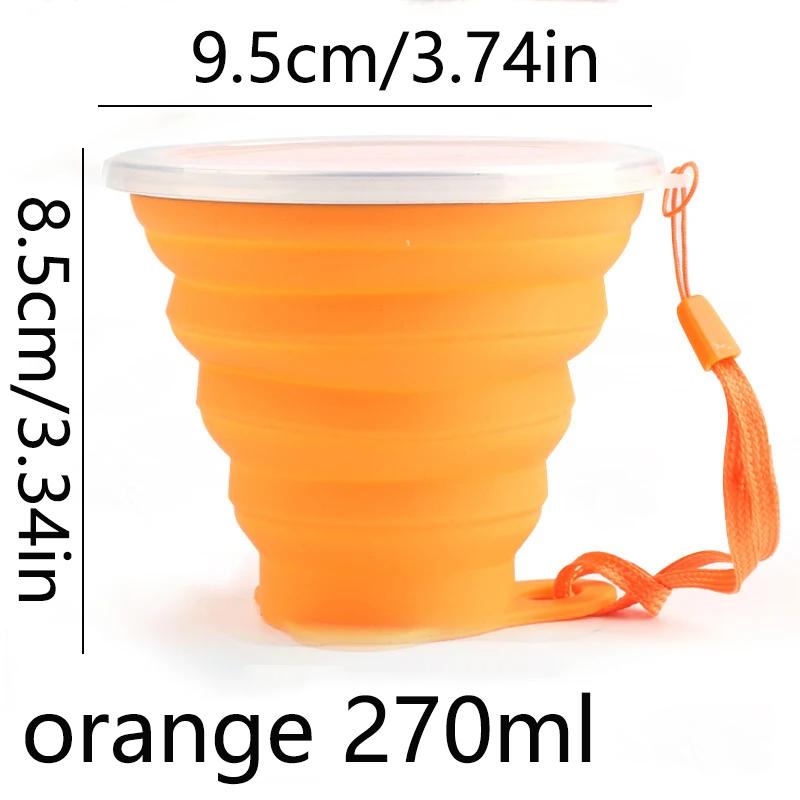 Folding Food Grade Water Cup Travel Silicone Retractable Folding Water Cup Heat Resistant Telescopic Drinking Cups