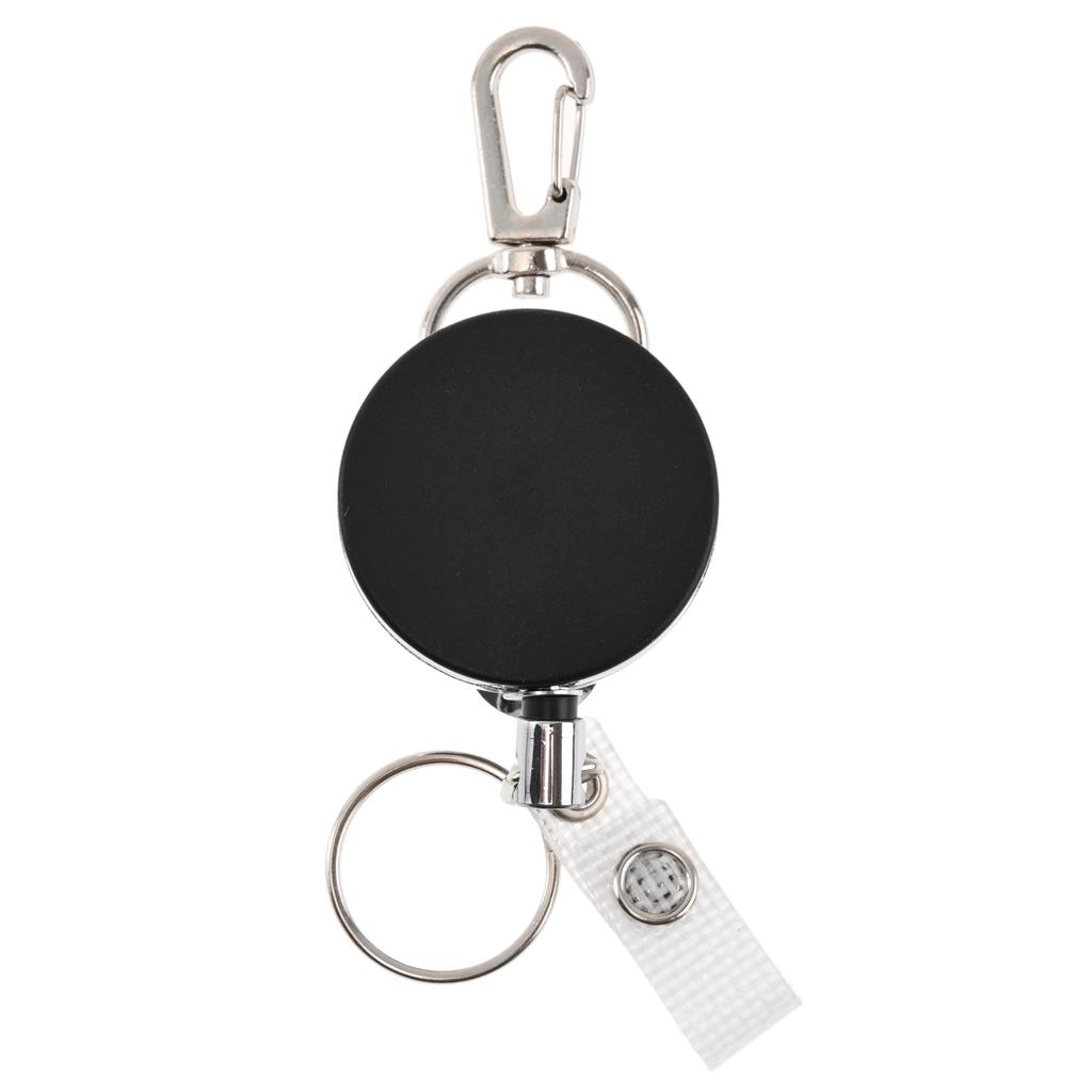 Retractable Metal Keychain Pull Badge Reel Id Lanyard Name Card Badge Holder Reels Recoil Chain Clips Outdoor Anti Lost Key Ring
