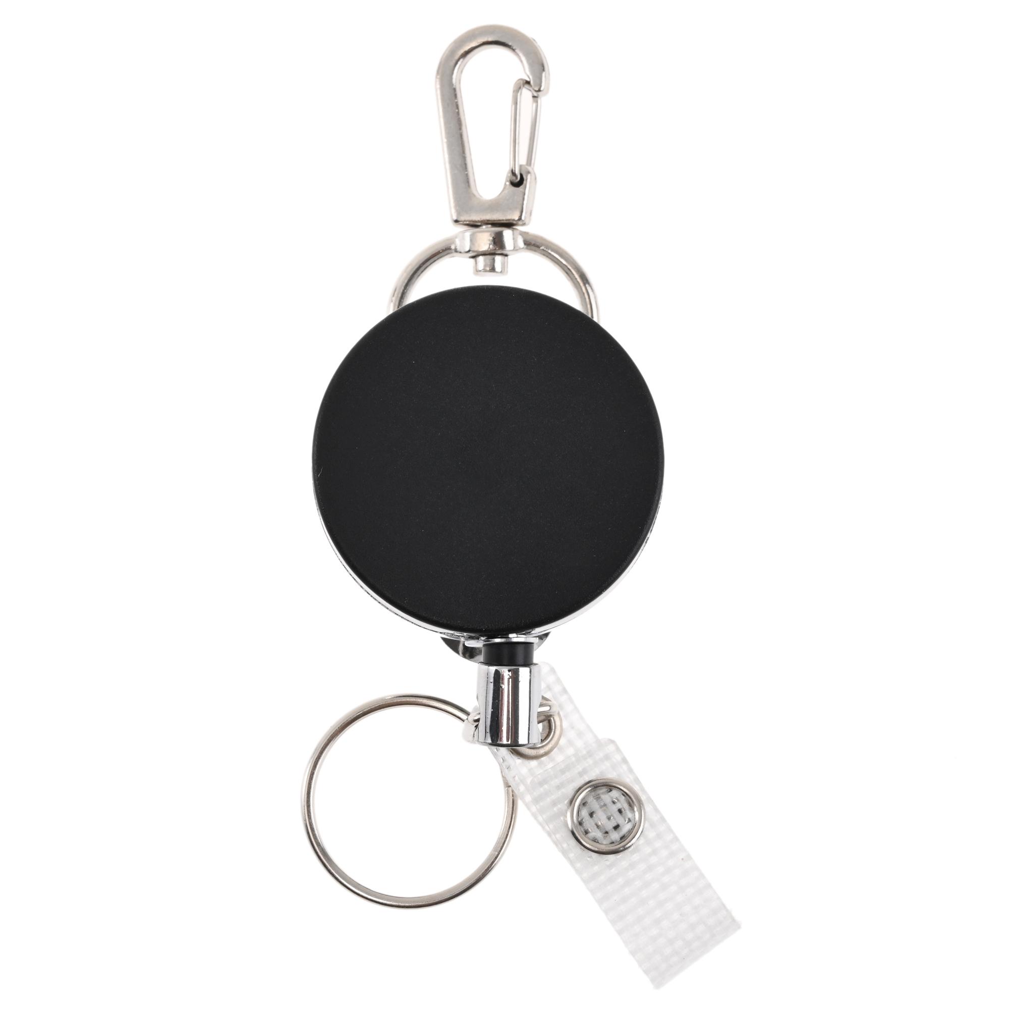 

Retractable Metal Keychain Pull Badge Reel Id Lanyard Name Card Badge Holder Reels Recoil Chain Clips Outdoor Anti Lost Key Ring