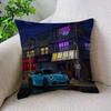 Initial D Fujiwara Tofu Shop Personalized Picture Text Home Decorative Pillows Household Gifts 45x45cm