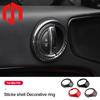 4 pièces Autocollant Anneau Décoratif Poignée de Porte Intérieure de Voiture Plastique ABS Pour Mini Cooper F60 Autocollant Anneau Extérieur de Poignée de Porte Style de Voiture