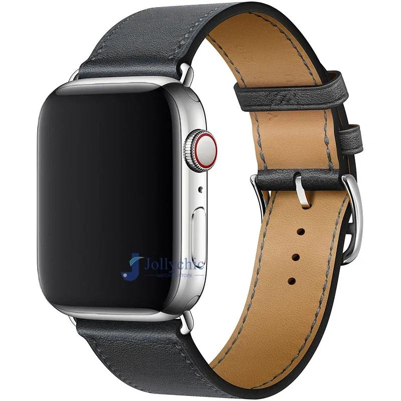 Leather Watch Straps for Apple Watch Band 44mm 49mm 45mm 42mm 40mm 41mm 38mm Sport Bracelet iWatch Series Ultra 9-8-7-6-5-4-3-SE