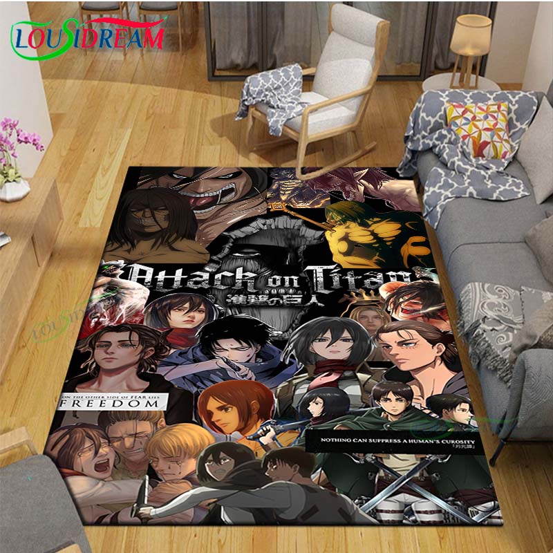 Fashion 3D Cartoon A-Attack T-Titan Printed Carpet Living Room Anti-Skid Area Rug Kids Bedroom Mats Yoga Mat Carpet Decor Gift