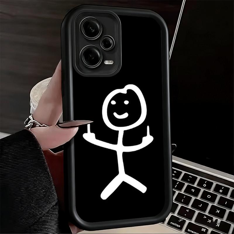 Phone Case for Xiaomi Redmi Note 15 14 13 Pro Plus Funny Stickman Matchman Shell 12S 11 11S 11T 5G 14S Soft Silicone Funda