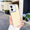 KEYSION Fashion Laser Gradient Colorful Phone Case for OPPO A3X 5G A3 Soft TPU+PC Shockproof Back Cover for OPPO A5i