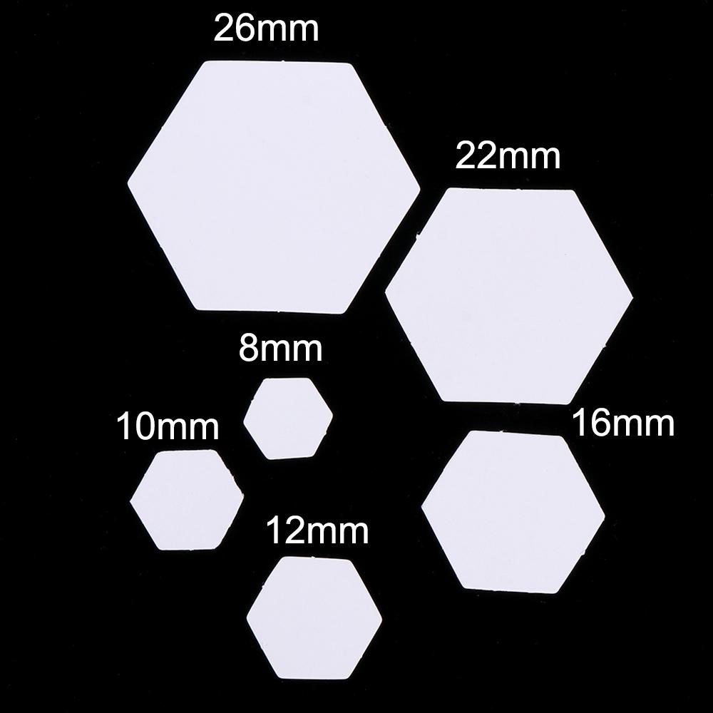 100PCS/pack  Hexagon Templates for Patchwork Paper Sewing Craft DIY Garment Fabric Sewing Tools Accessories