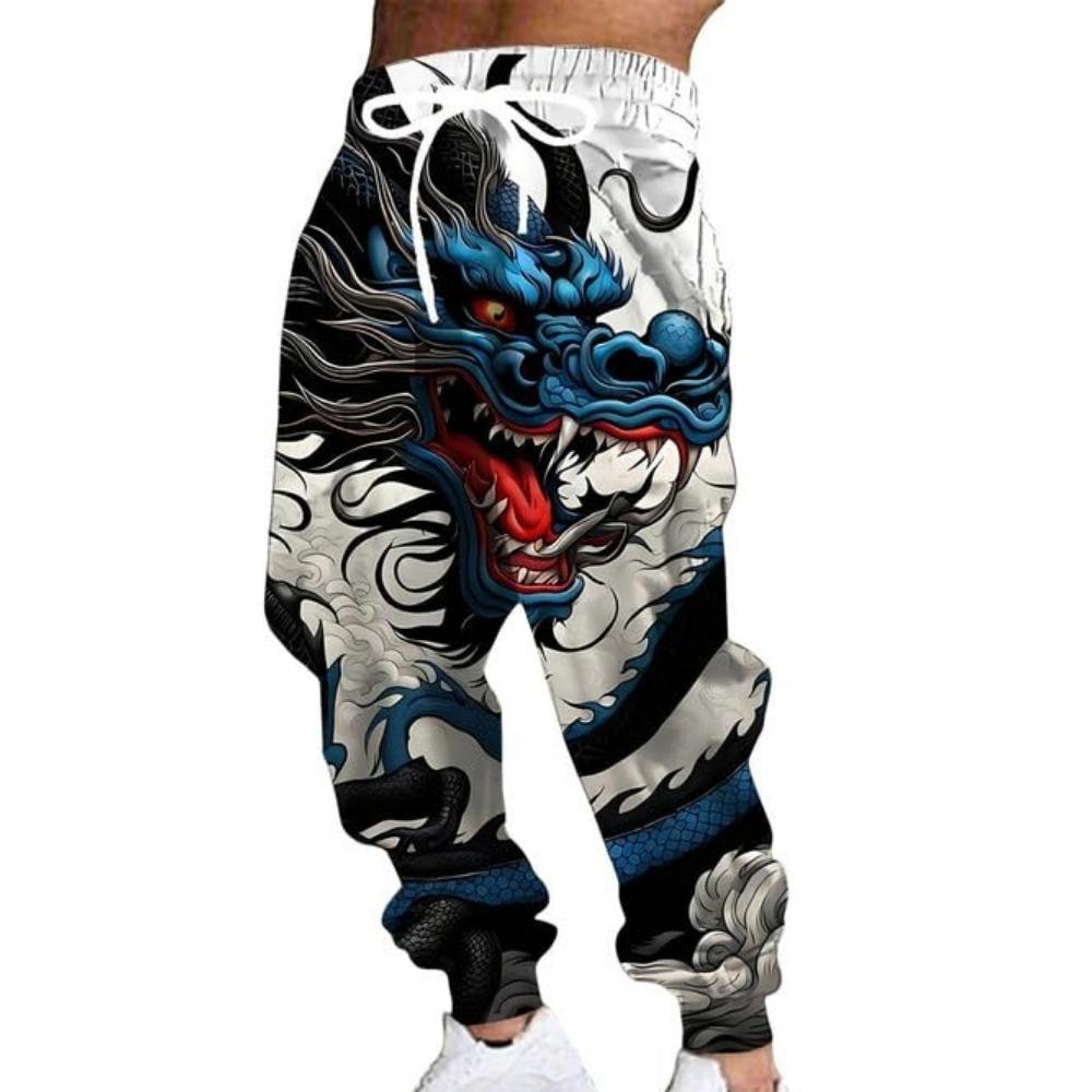 2026 Fashion New Limited Edition Five Claw Golden Dragon Texture 3D Printed Loose Outdoor Hip Hop Street Casual Sports Pants
