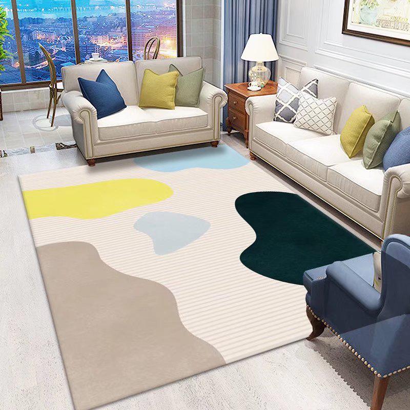 Modern Minimalist Cross-Border Carpet: Rectangular Rug for Living Room, Coffee Table, Bedroom, or Bedside.