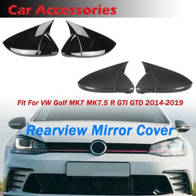 Capacul oglinzii aripioare care rime Capace oglinzi retrovizoare Carcasă stil corn de boi potrivite pentru mașină VW Golf MK7 MK7.5 R GTI GTD 14-19