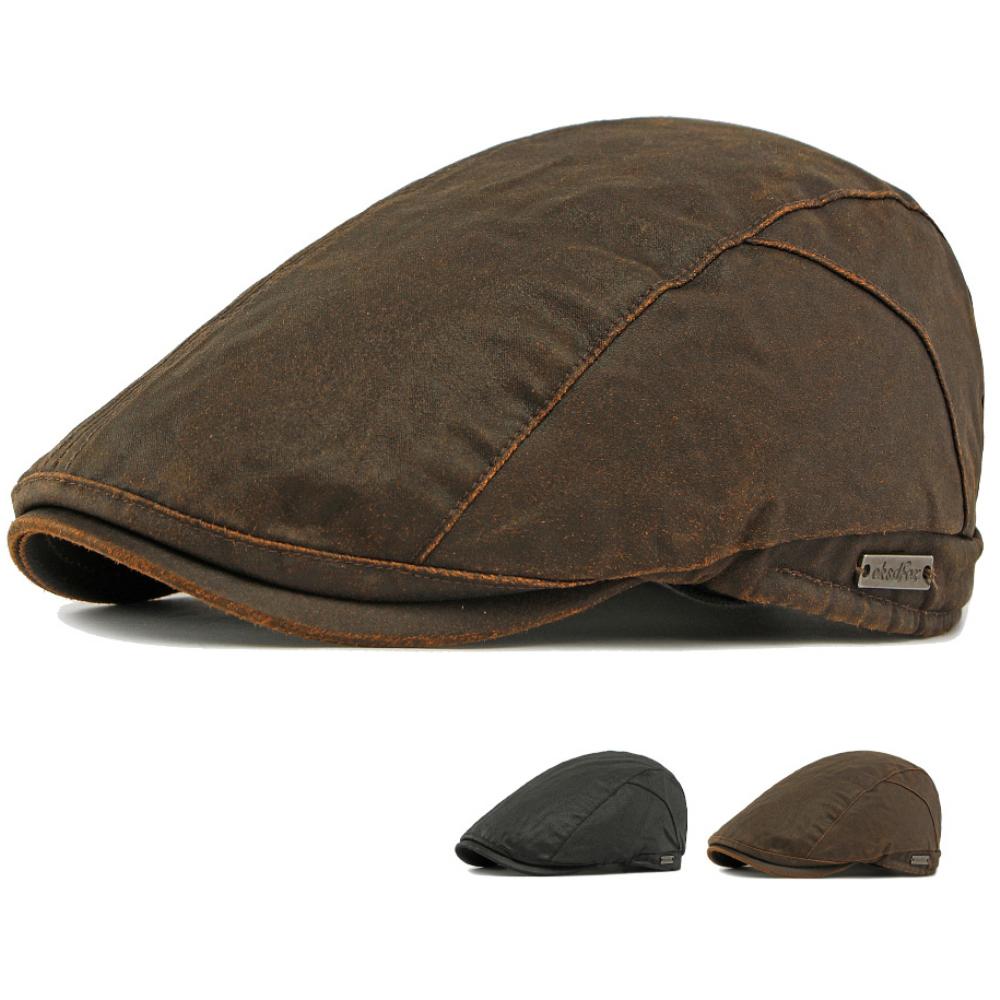 HT4938 Berets Thick Warm Autumn Winter Hats for Men Women Beret Hat Fleece Lined Ivy Flat Cap Male Female Adjustable Beret Cap