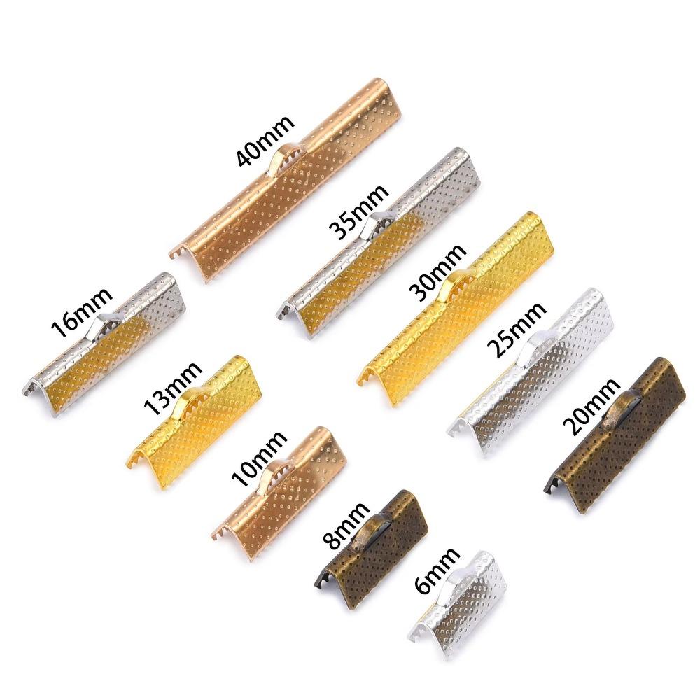 Crimp Beads Cove Clasps Cord End Caps String Ribbon Leather Clip Foldover Connectors Accessories for DIY Jewelry Findings