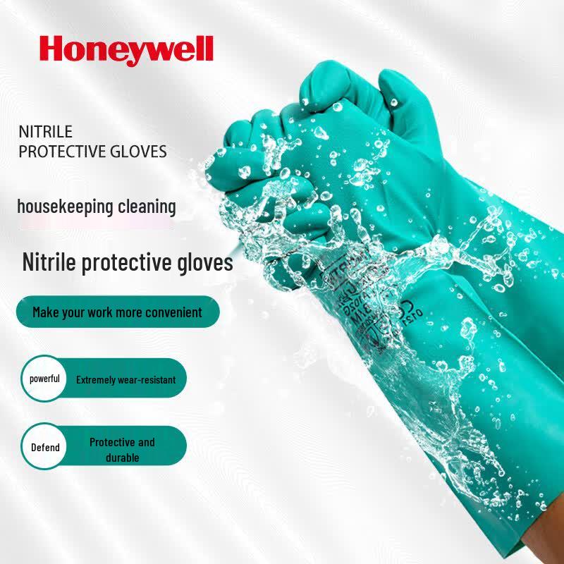 Honeywell LA102G Nitrile Chemical Protective Gloves 8