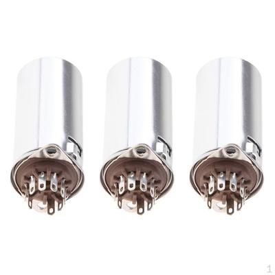 3x 9Pin Vacuum Tube Socket W/ Aluminum For 12AX7