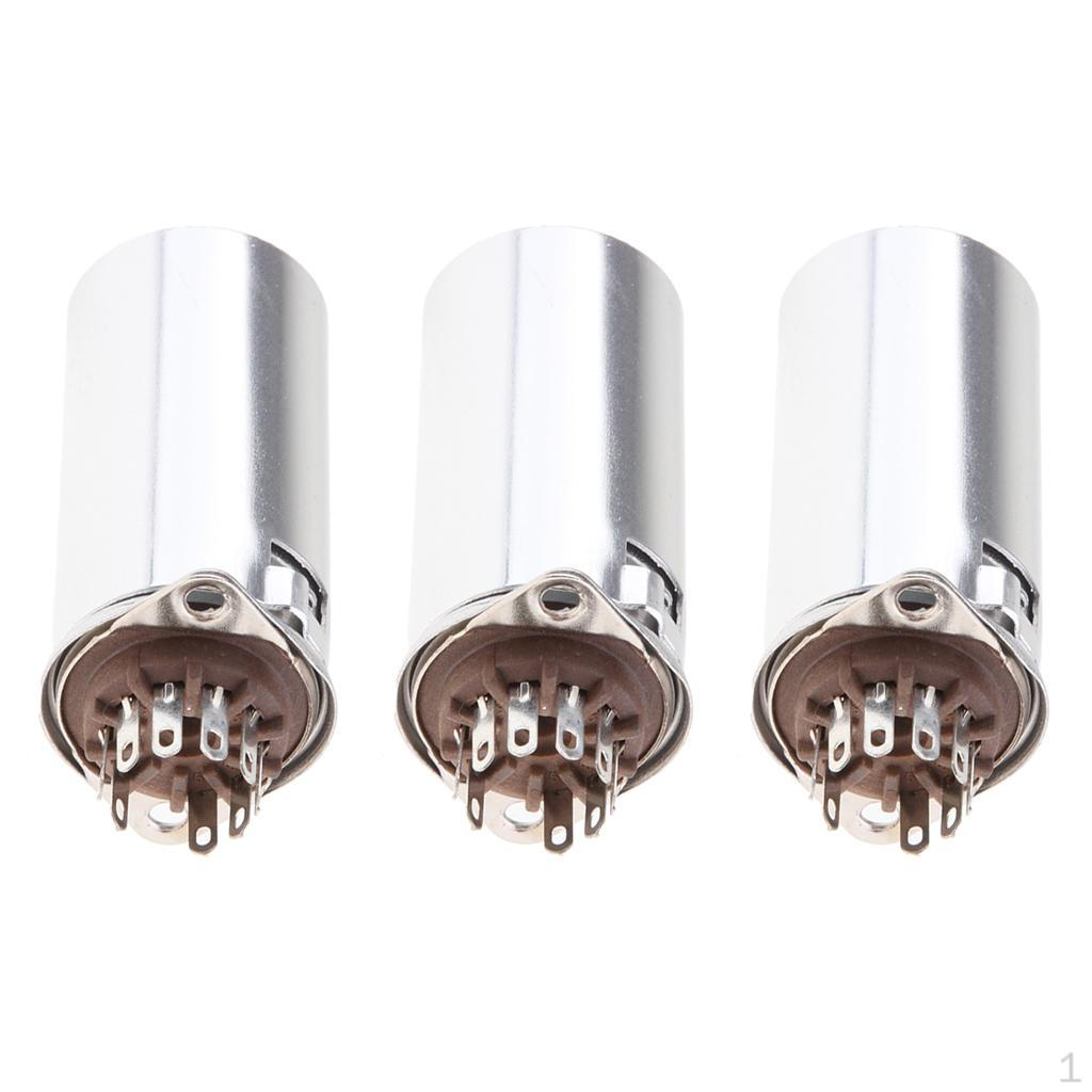 

3x 9Pin Vacuum Tube Socket W/ Aluminum For 12AX7