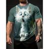 New Men's 3D Cartoon Duck Print T-Shirt Soft Stretch Polyester Fabric Soft Stretch Polyester Fabric For Men Casual Summer Top