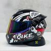 High-Definition Graphic Dynamic Dual R Full Face Motorcycle Helmet for Men Women City Commuting with Unique Artistic Designs