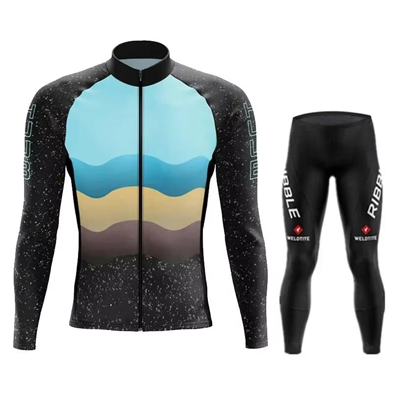 2026 White  Cycling Jersey Set Ribble Weldtite Cycling Clothing Autumn Men Road Bike Shirt Bicycle Tights Mtb Maillot Culotte