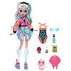 Monster High Lagoona Blue with Accessories and Pet Posable Fashion Doll with Colorful Streaked Hair Doll, Piranha,