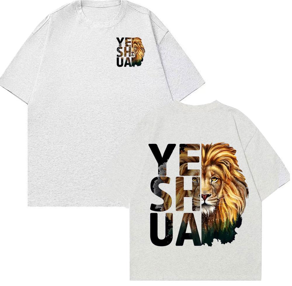 Mens Christian Apparel Jesus Is King T Shirt Keep Calm Trust God Yeshua T-shirts Man Women Vintage Cozy Cotton Oversized T-shirt
