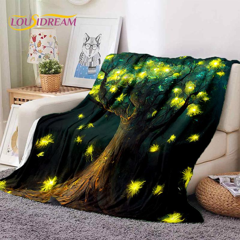 Tree of Life Nature Viking Yggdrasil Norse Soft Flannel Blankets,Throw Blanket Comfortable Blanket for Picnic Beds Home Bedroom