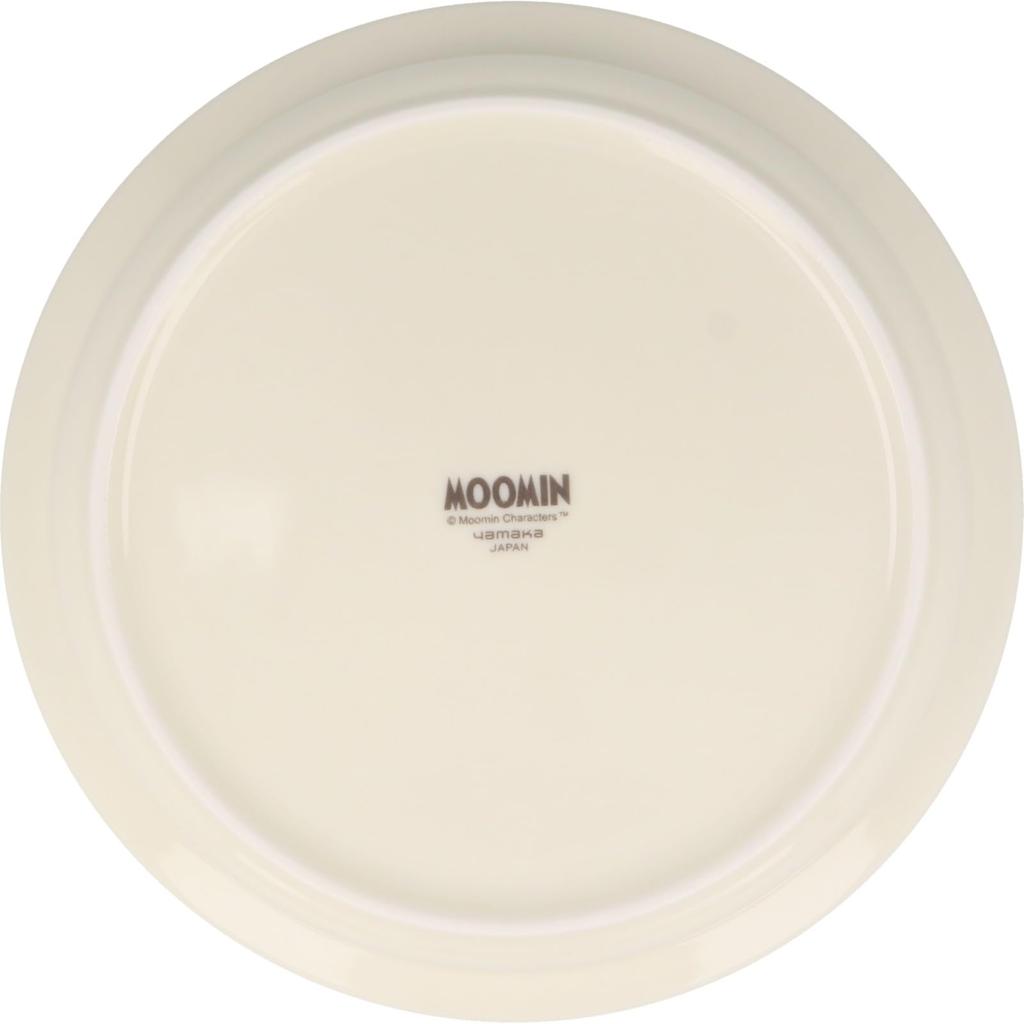 MOOMIN Curry 21cm Made In Plate, Large, Easy-Scoop Design, White, Japan, MM7501-320
