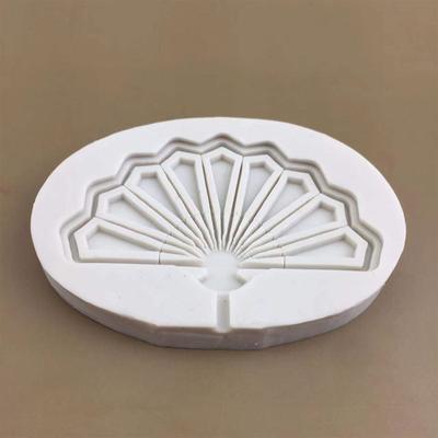 For Creative Folding Fan Shape Fondant Cake Silicone Mold Pastry Chocolate Mould Candy Ice Cube Mold DIY Baking Tool