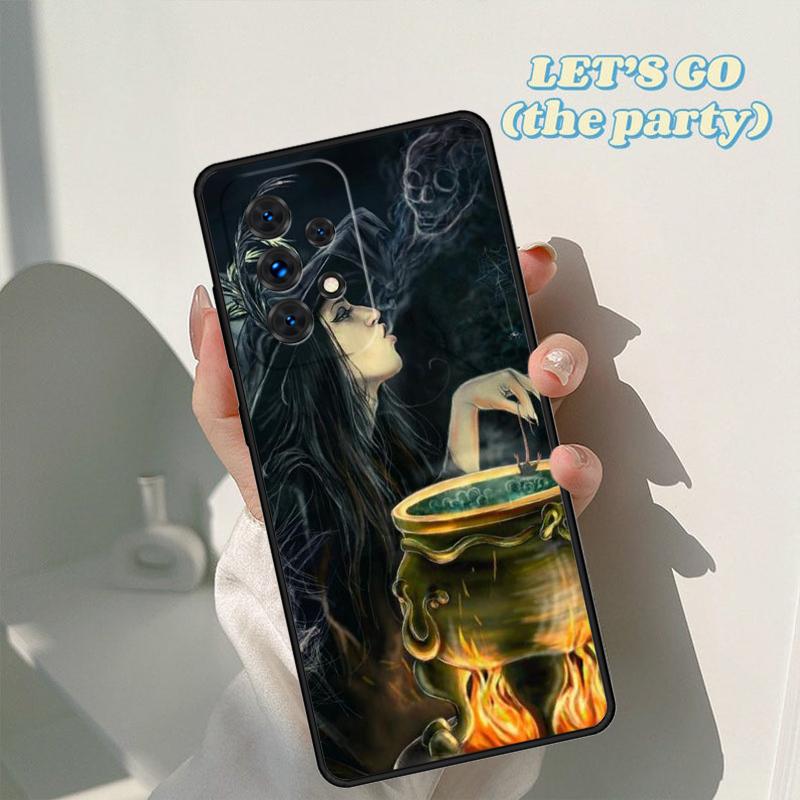 Halloween Moon Witch Horror phone case For Samsung Galaxy A42 A31 A40 A51 A71 A32 A80 A91 A52 A72 A20 A21S A50 A70 A11 A12 Cover
