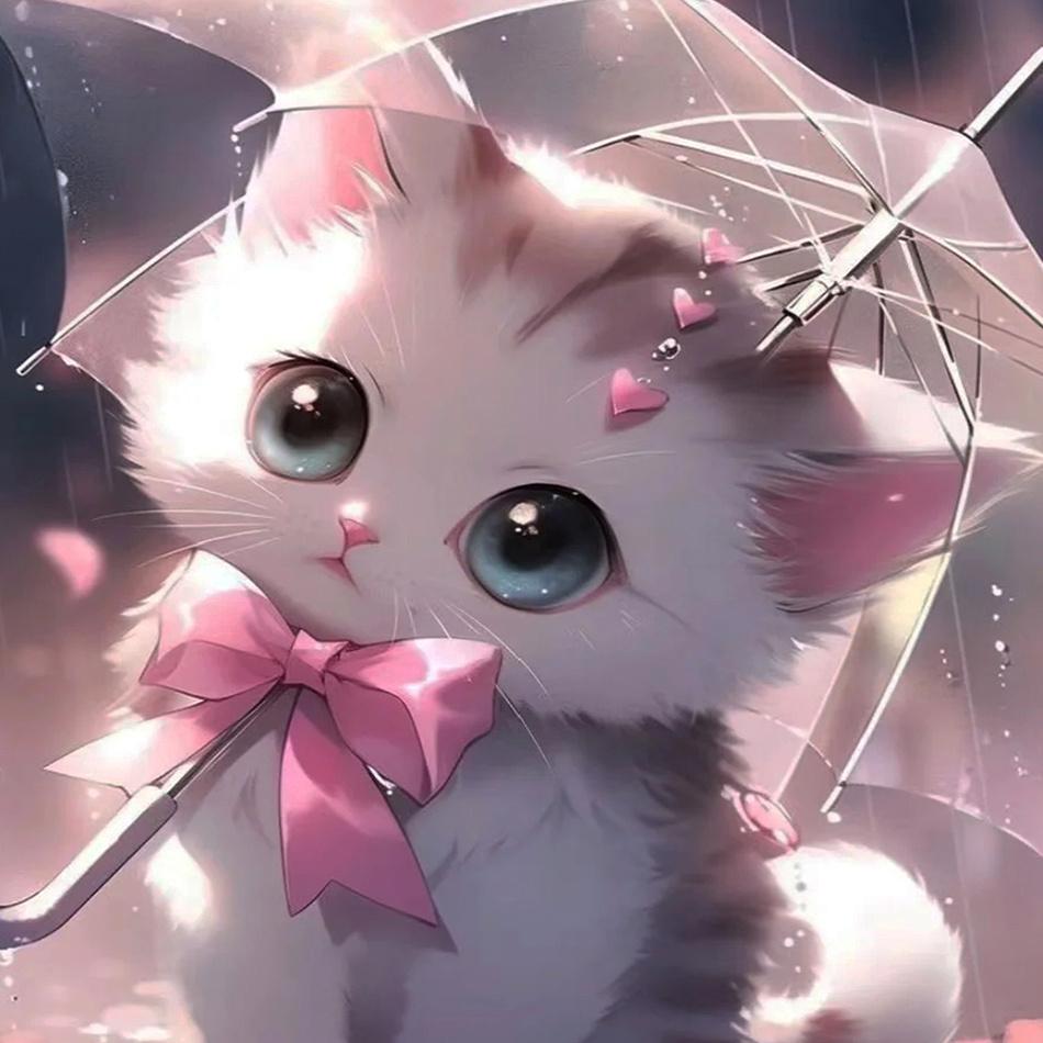 New Arrivals Diamond Painting Animal Cat 5d Diy Full Drill Mosaic Umbrella Art Gift Home Decoration Craft Kit