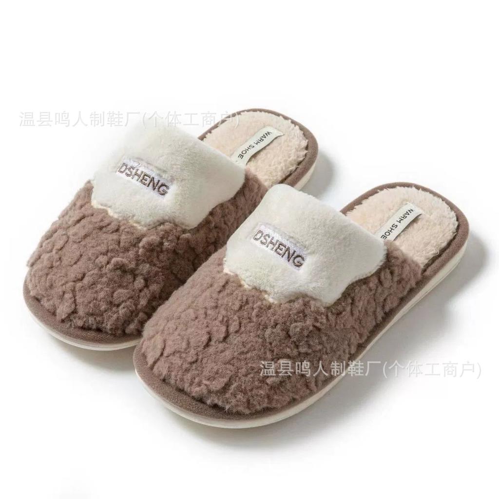 Women's Winter Cotton Slippers Women's Student Edition Bow Comfortable Non-slip Warm Home Leisure Family Slippers Women