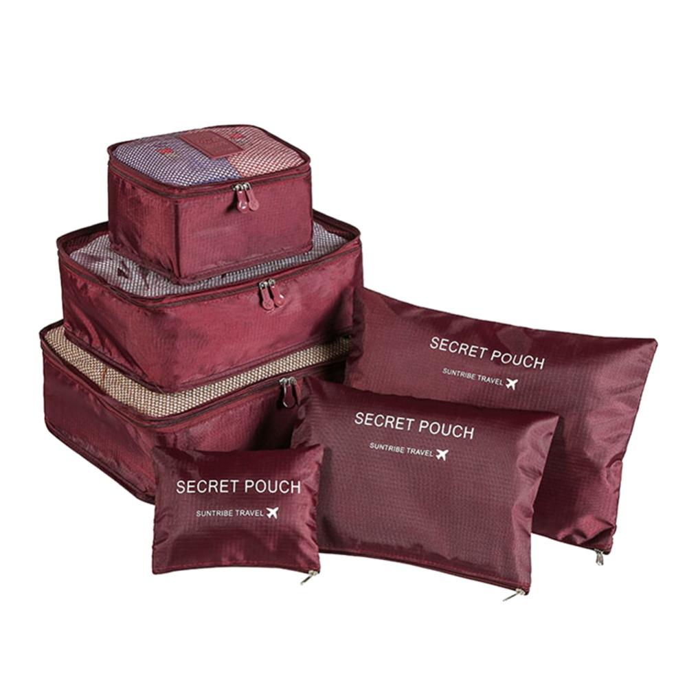 

6 шт. Складная дорожная сумка для хранения, набор, портативный органайзер для багажа, обуви, упаковки одежды, аккуратная сумка, чехол для чемодана