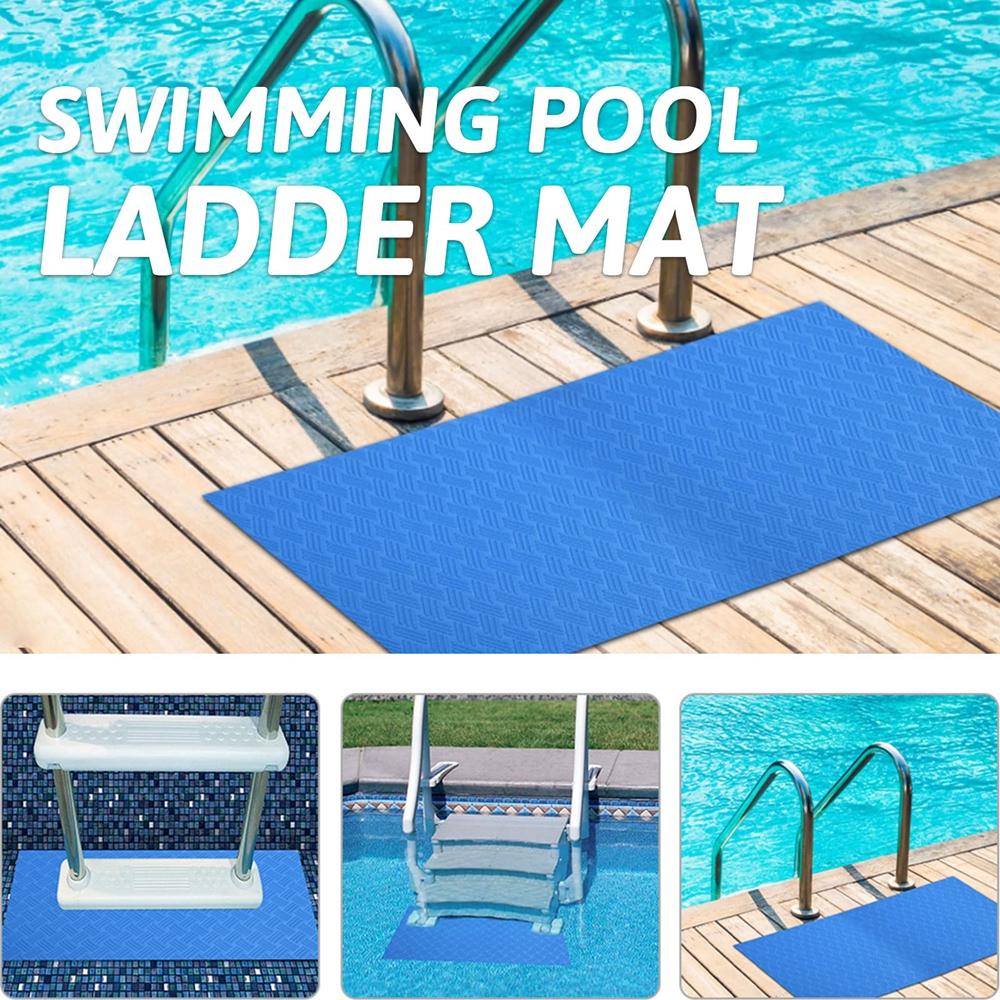 60/90x23cm Non-slip Pool Ladder Mat Protective Ladder Mat Folding Swimming Pool Step Pad Cushion for Home Kitchen Bathroom Pads