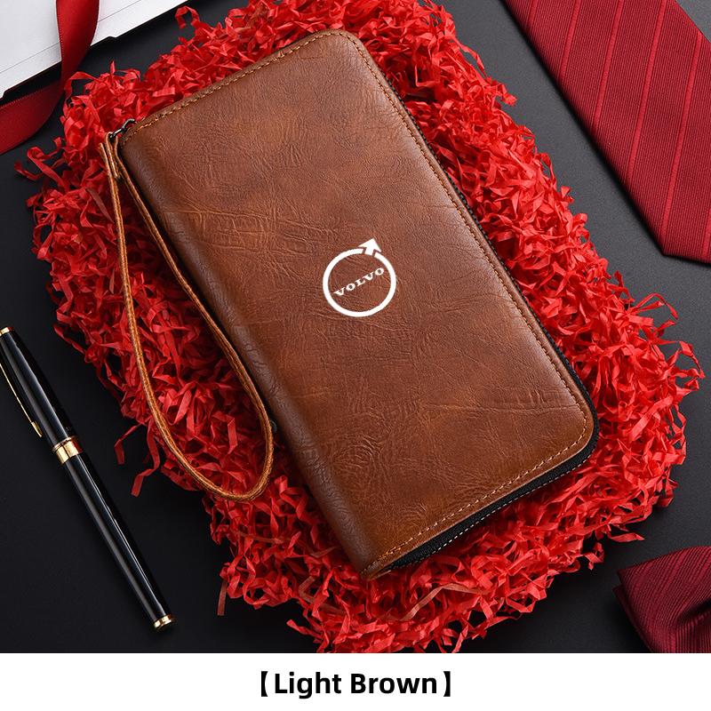 

Car Logo Men s Long Wallet Multifunctional Handbag Card Bag Coin Purse For Volvo T6 V40 V50 V60 V70 V90 XC40 XC60 XC70 XC90