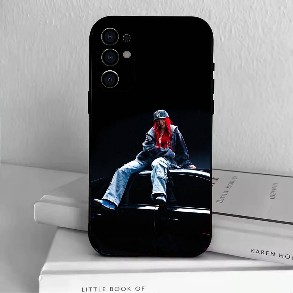 Singer DLR-De La Rose Phone Case Black Silicone Soft For Samsung S25,S24,S21,S22,S23,S30,Ultra,S20,Plus,Fe,Lite