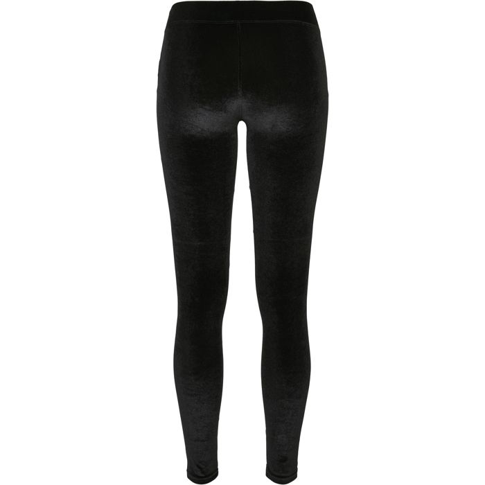 Damen Leggings - Urban Classics - Velvet Tech Mesh - Stretch-Velours - Transparentes Mesh - Elastische Passform