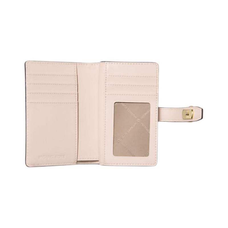 MICHAEL KORS Greenwich Monogram Logo Print Coated Canvas Wallet Medium Women's Pink