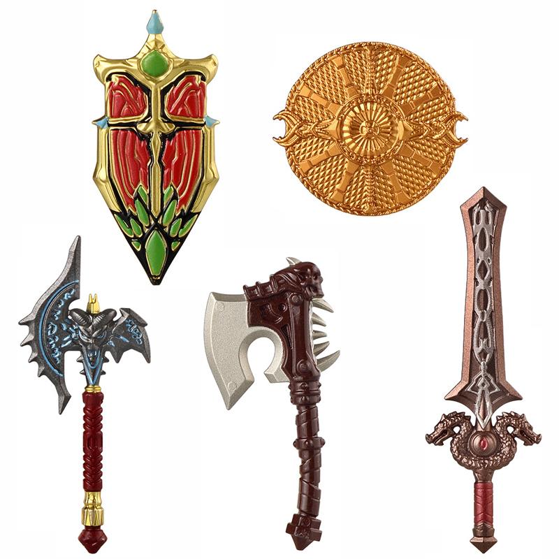 Medieval Figure Weapons Accessories Kits Building Blocks King Sword Lion King Shield Trident Battle Double-edged Axe Brick Toy