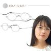 SHIORI Reading Glasses Thin Reading Glasses Round Type Silver SI-05-1+2.50