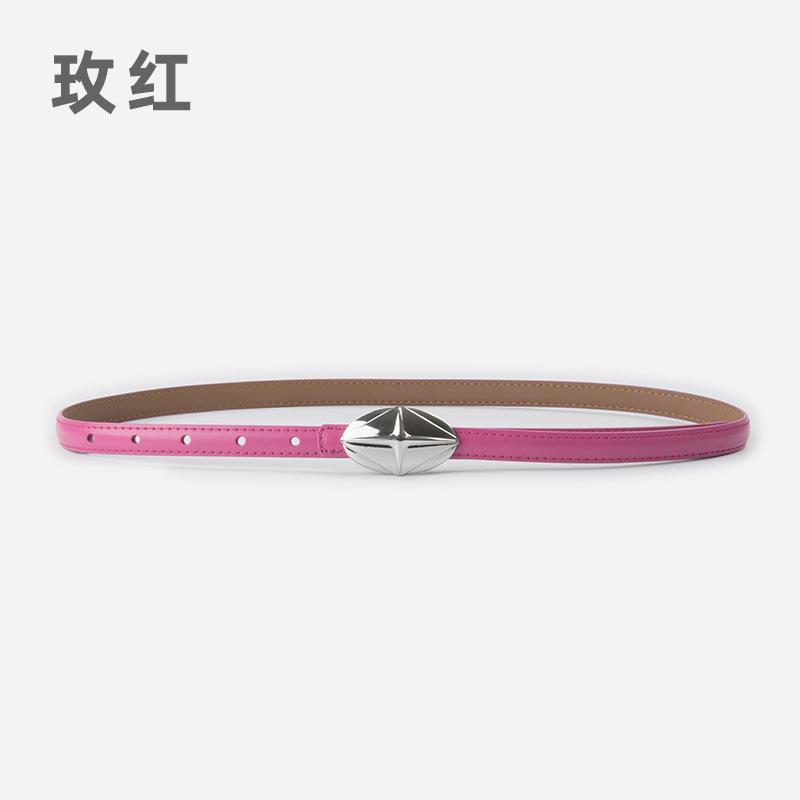 Leder Damen Feiner Gürtel Rindsleder Damen Einfacher Hong Kong Stil Mädchengürtel