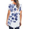 Women's Short-sleeve Loose Tops Casual Plus Size Tunic Button Tops