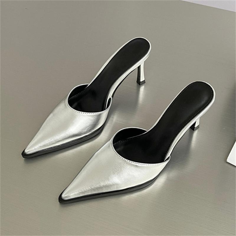 Fashion Eilyken Women Pumps Slipper Fashion Pointed Toe Shallow Thin High Heel Shoes Elegant Slingback Mules Tacones Mujer
