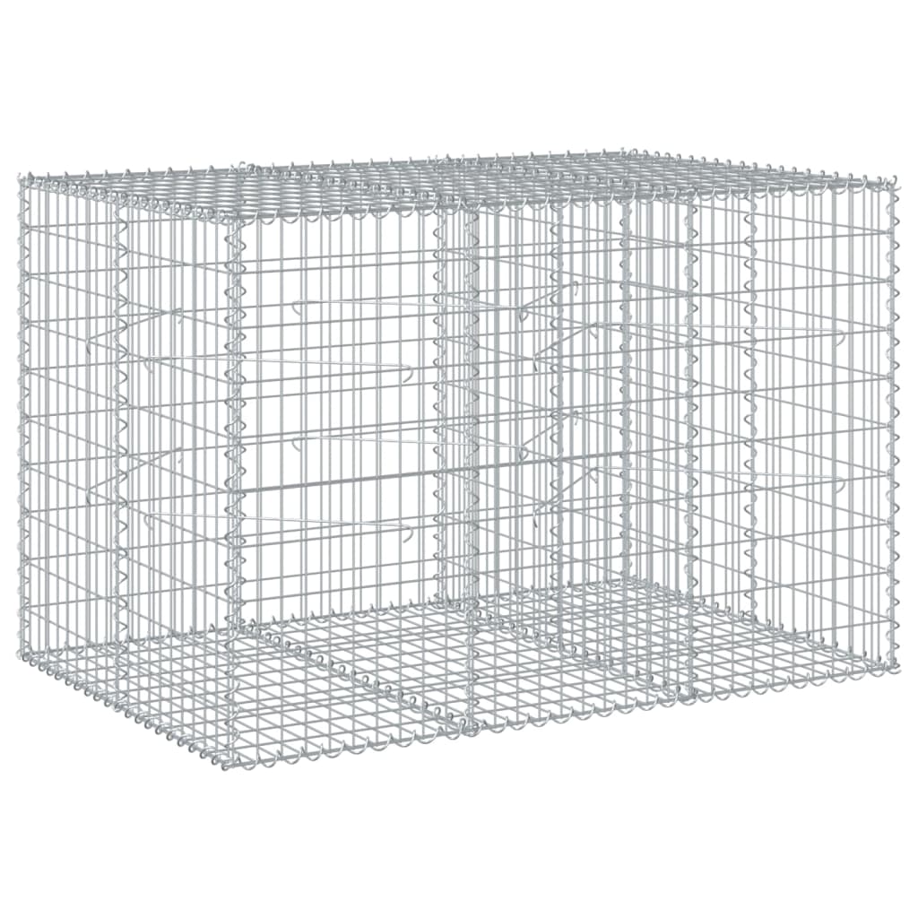 Gabion with Lid 150 X 100 X 100 Cm Galvanized Iron