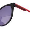 Lunettes de soleil rondes en acétate CV503S pour homme-Noir rouge
